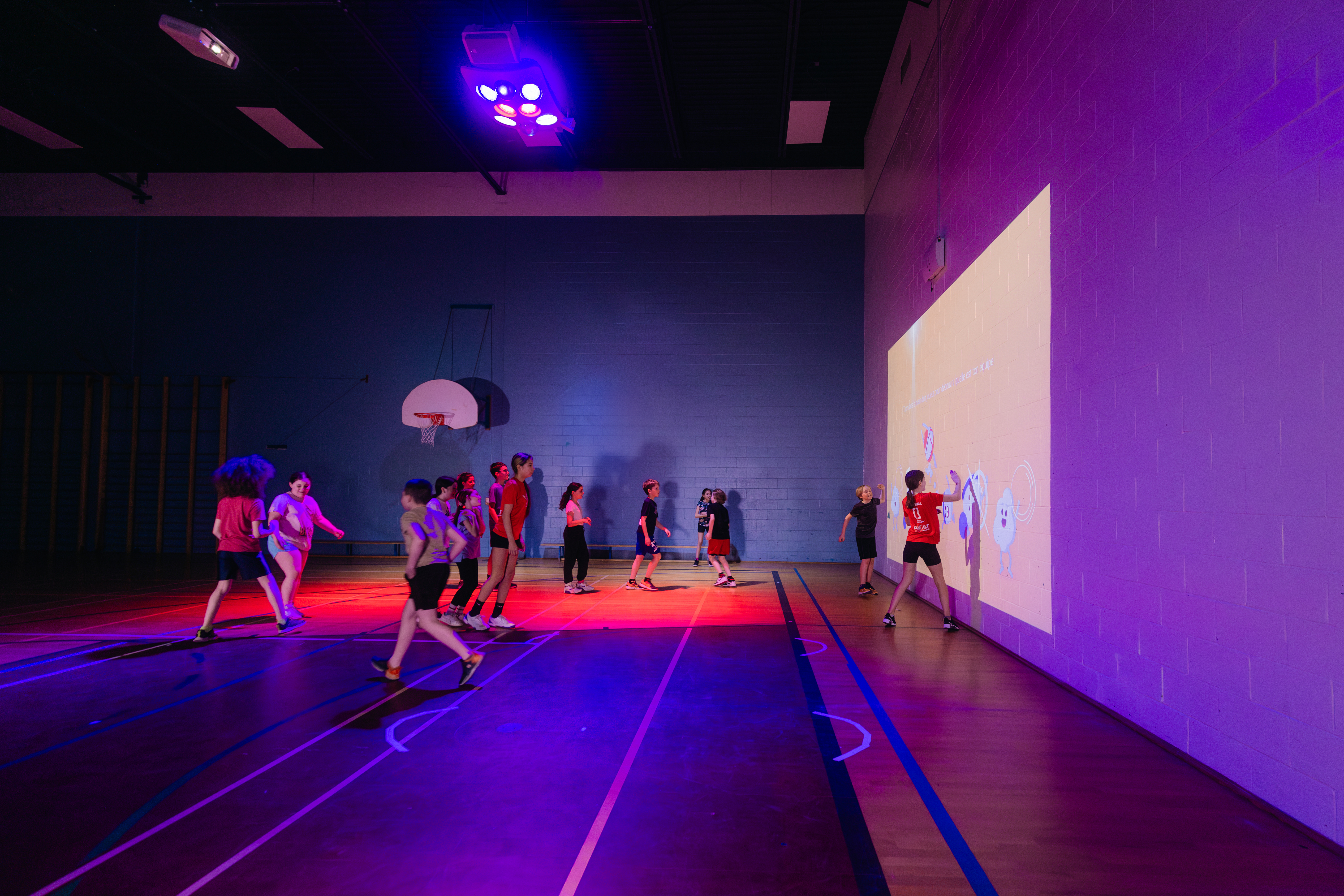 Personnes actives avec le système Lü dans un centre sportif