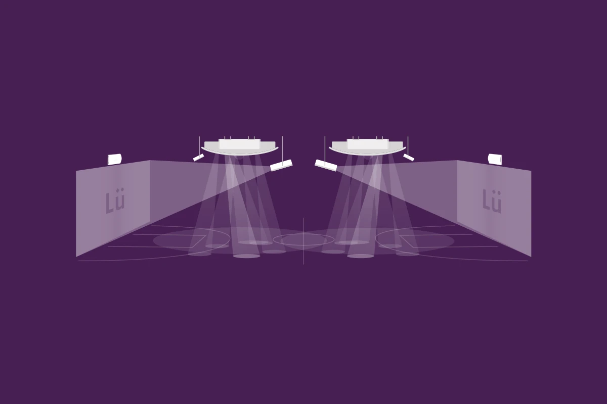 Düo, a ceiling-mounted double-wall Lü projection