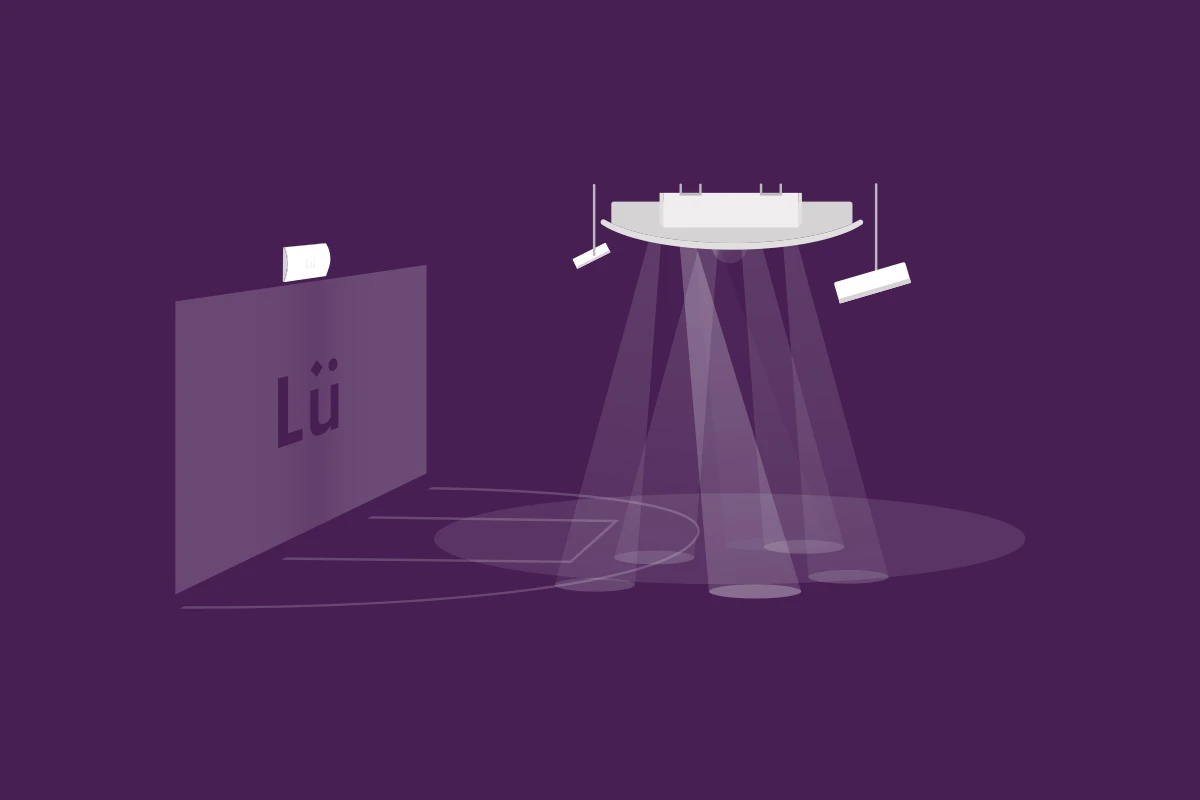 Üno, a ceiling-mounted single-wall Lü projection