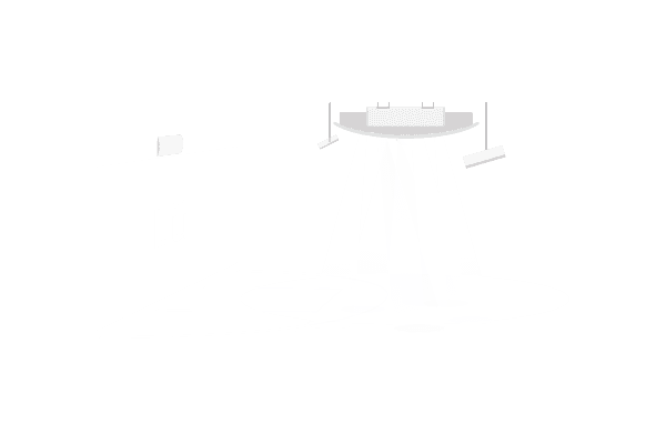 Üno, a ceiling-mounted single-wall Lü projection